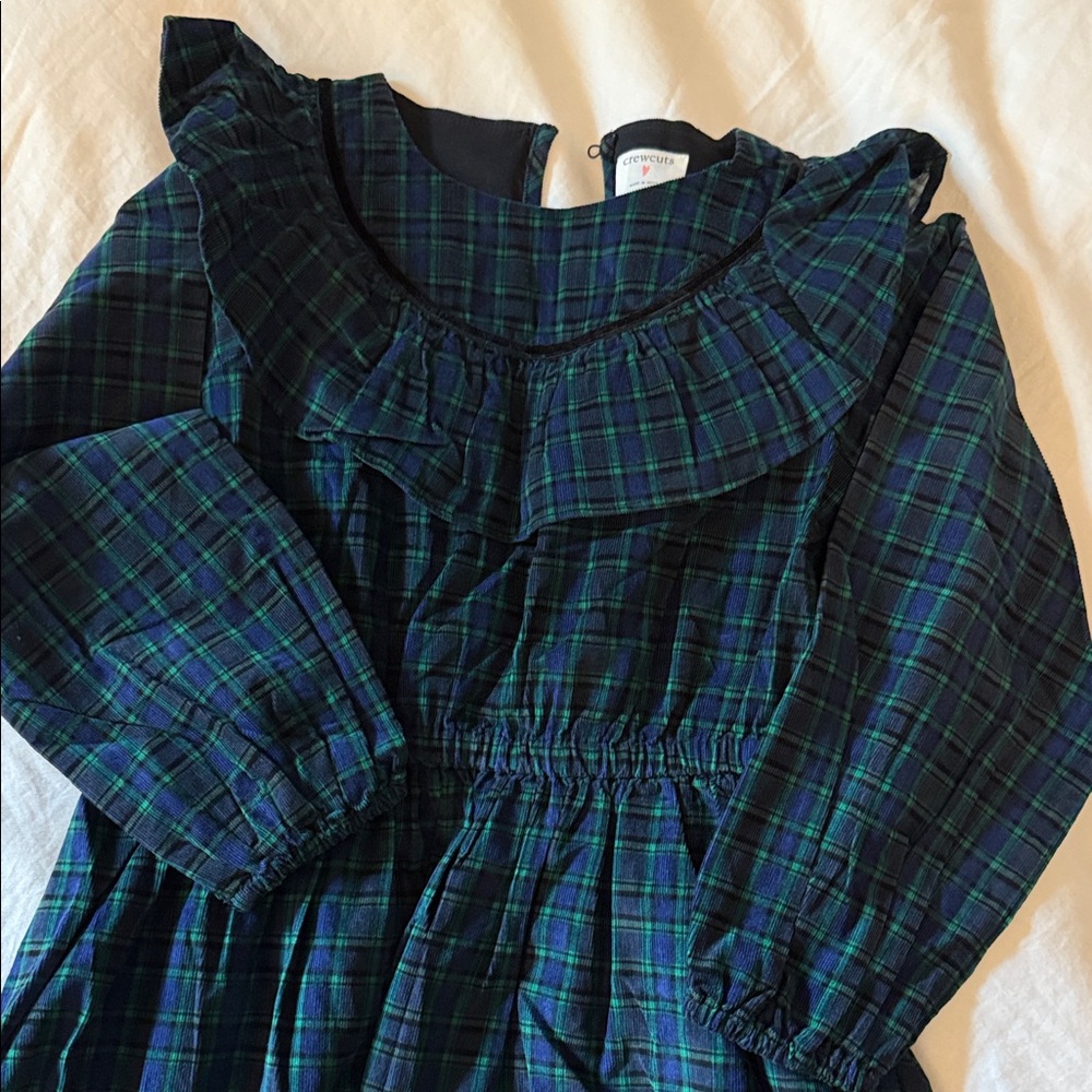 Nwt J Crew crewcuts Plaid Ruffle Dress NOT FACTORY!